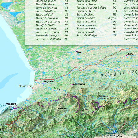 Perspective Relief Map of the Pyrenees [3]