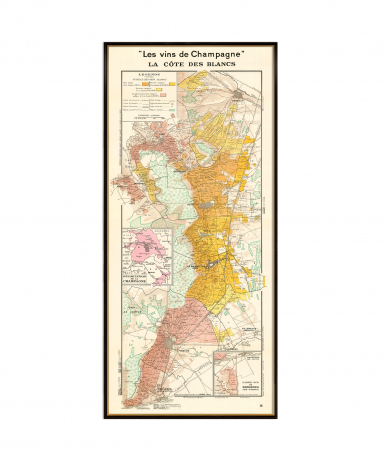 Wine maps - Côte des Blancs wine map