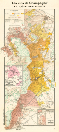 Côte des Blancs wine map [1]
