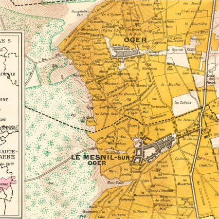 Côte des Blancs wine map [2]