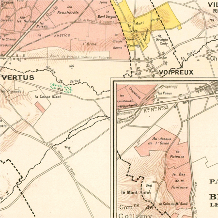 Côte des Blancs wine map [3]