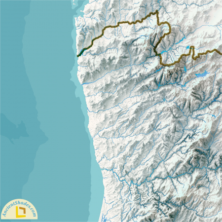 Minimalist relief map of Portugal [2]