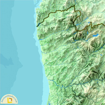 Minimalist relief map of Portugal [2]