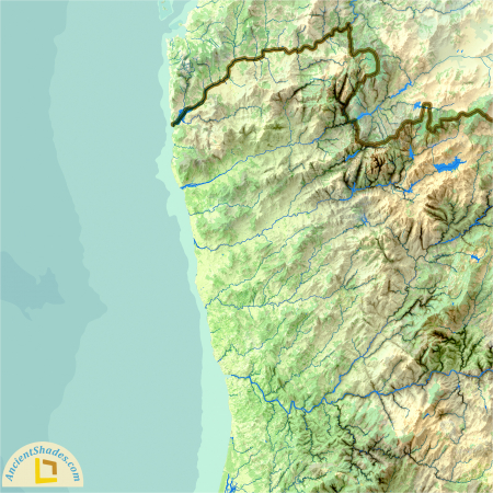 Minimalist relief map of Portugal [2]