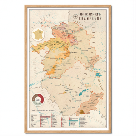 Wine maps - Champagne Wine Map