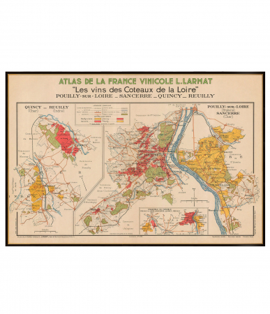 Wine maps - Pouilly-sur-Loire, Sancerre, Quincy and Reuilly wine map