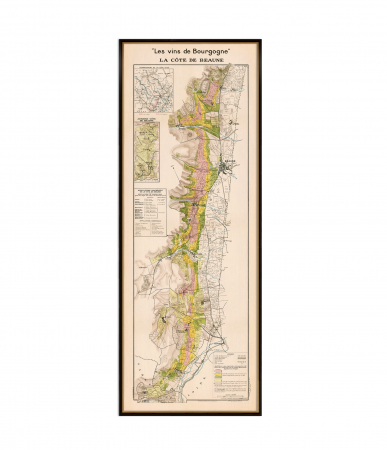 Wine maps - La Côte de Beaune wine map.