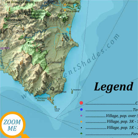 Relief map of Sardinia [3]
