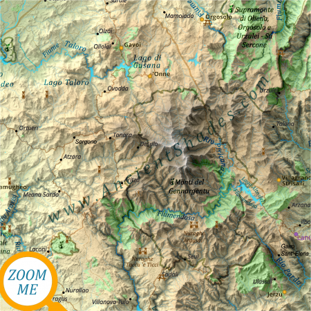 Relief map of Sardinia [2]