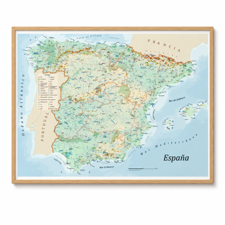 Country maps - Scotland physical map