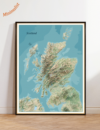 Country maps - British Isles relief map