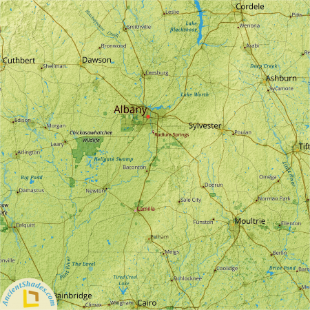 Georgia physical map [3]