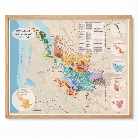 Wine maps - Wine map of Bordeaux