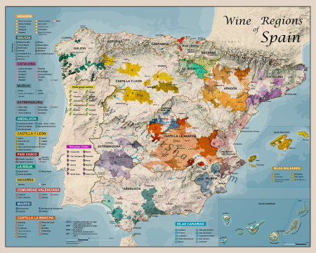 Wine map of Spain [1]