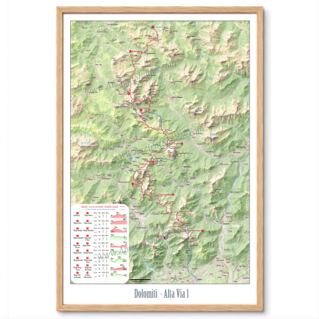Geo areas - Dolomites Alta Via1 map