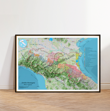 Wine maps - Wine map of Emilia-Romagna