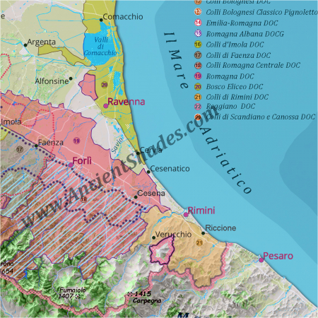 Wine map of Emilia-Romagna [2]