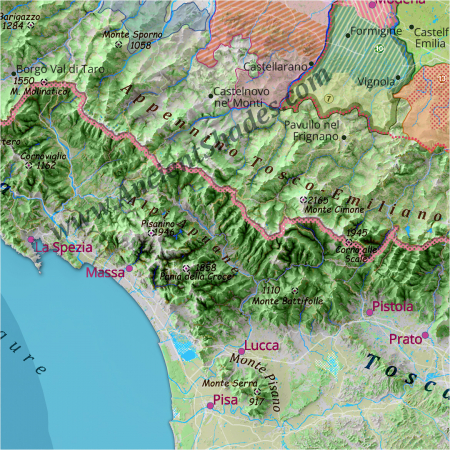 Wine map of Emilia-Romagna [1]