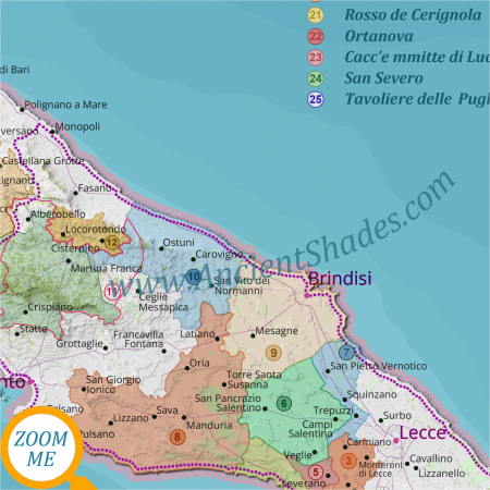 Wine map of Puglia [2]