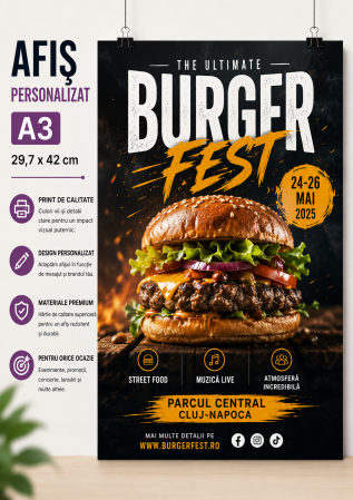 Tipografie - Afiș A3 personalizat - Carton Carton 300g