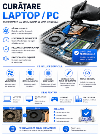Web & IT - Curățare  Laptop / PC