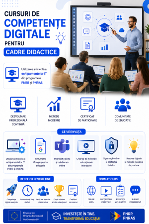 Web & IT - Cursuri de competențe digitale pentru CADRE DIDACTICE