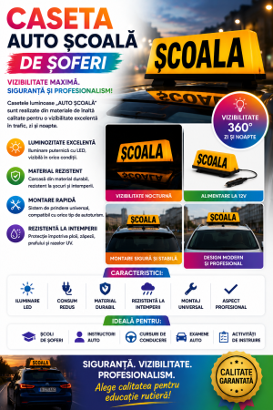 Outdoor - Caseta auto Școala de Șoferi