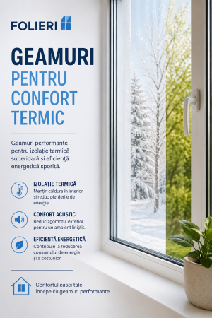 Folieri personalizate - Folieri geamuri pentru confort termic