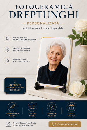 Funerare personalizate - Fotoceramică - Dreptunghi