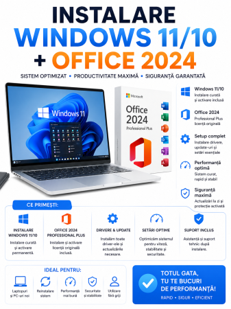 Web & IT - Instalare Windows 11/10 + Office 2024