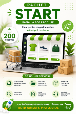 Web & IT - Pachet START Configurare și încărcare produse pentru magazine online