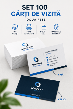 Tipografie - Set 100 cărți de vizită două fețe