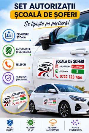 Outdoor - Set autorizatii scoala autocolante