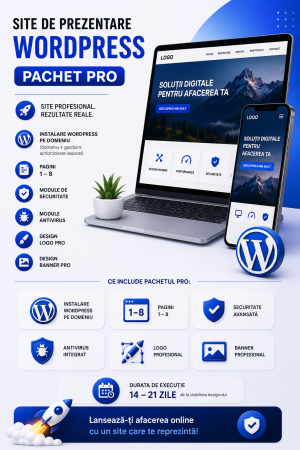 Web & IT - SITE de prezentare WordPress pachet PRO