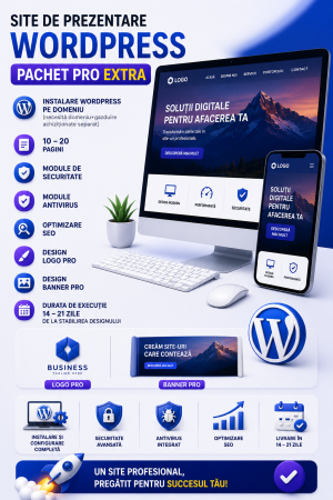 Web & IT - SITE de prezentare WordPress pachet PRO EXTRA