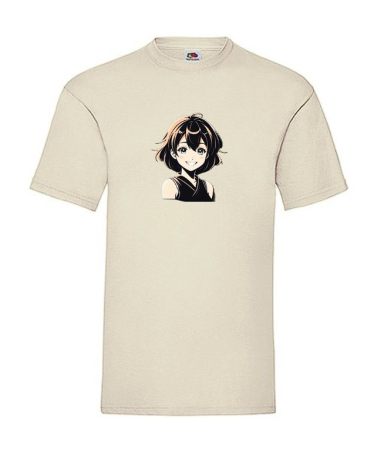 T-Shirts simple - Tricou anime simplu, fata zambitoare