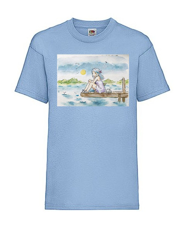 Tricouri copii si adolescenti - Tricou copii anime - Girl on the pontoon