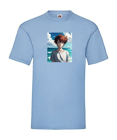 Tricouri - Tricou personaje anime la mare - Red haired boy