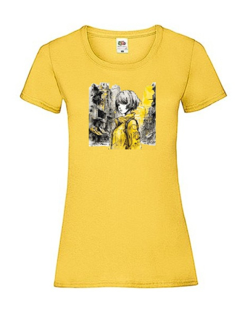 Anime Sci-Fi - Tricou Sci-Fi Future anime - Yellow and shades