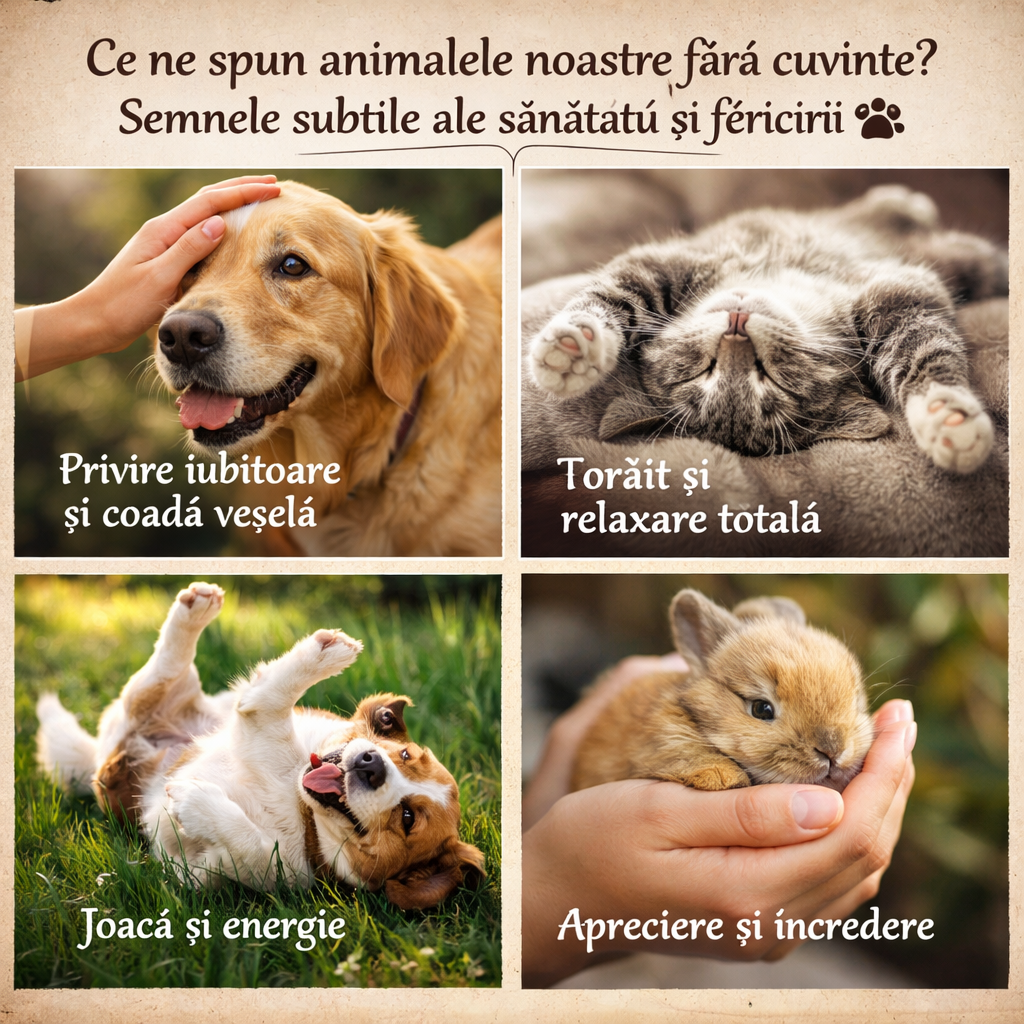 Ce ne spun animalele noastre fără cuvinte? Semnele subtile ale sănătății și fericirii 🐾