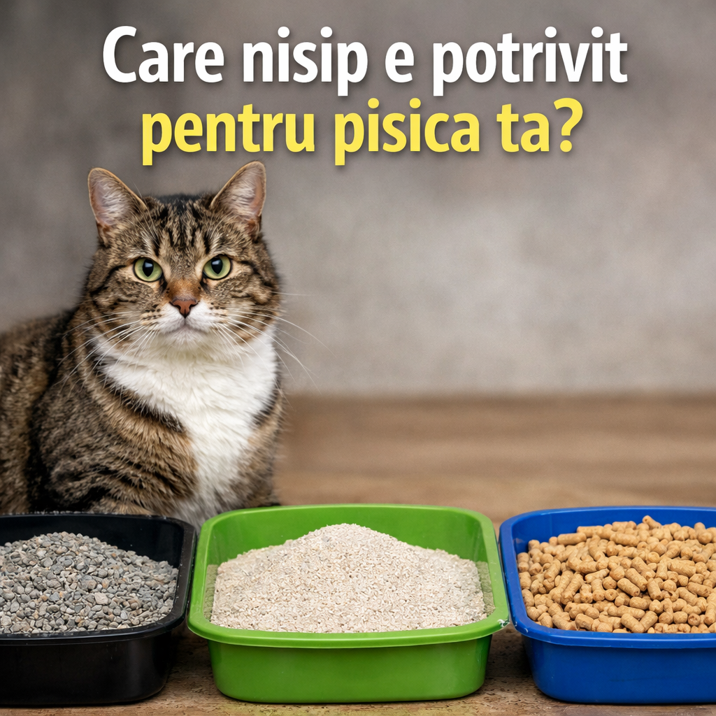 Nisip pentru litieră: Bentonită, Silicat sau Tofu – Care e potrivit pentru pisica ta?