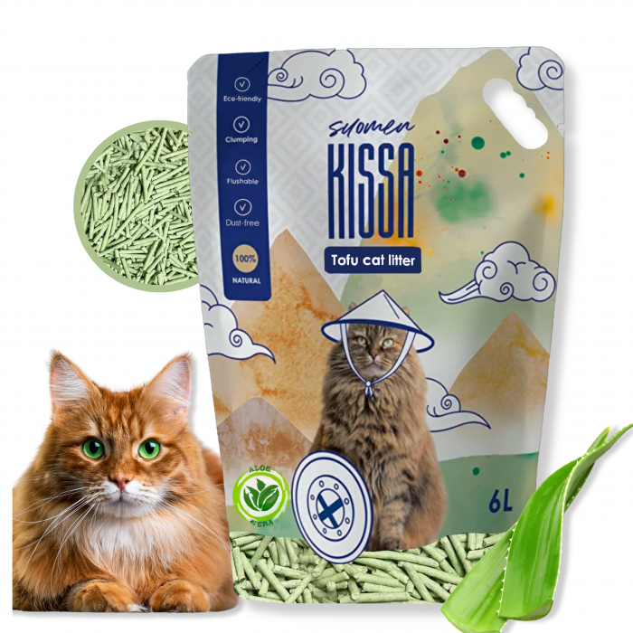 Asternut igienic Suomen Kissa pentru pisici, Tofu - Aloe Vera, 6L/2.5kg [2]