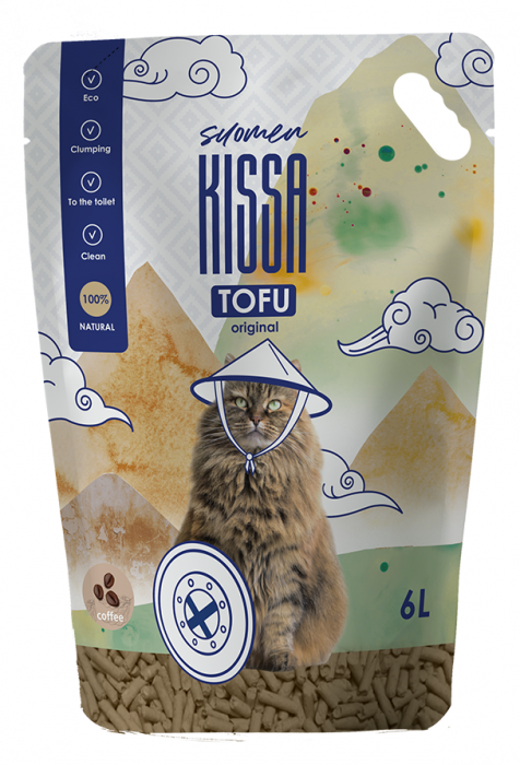 Asternut igienic Suomen Kissa pentru pisici, Tofu - cu aroma de cafea, 6L/2.5kg [1]