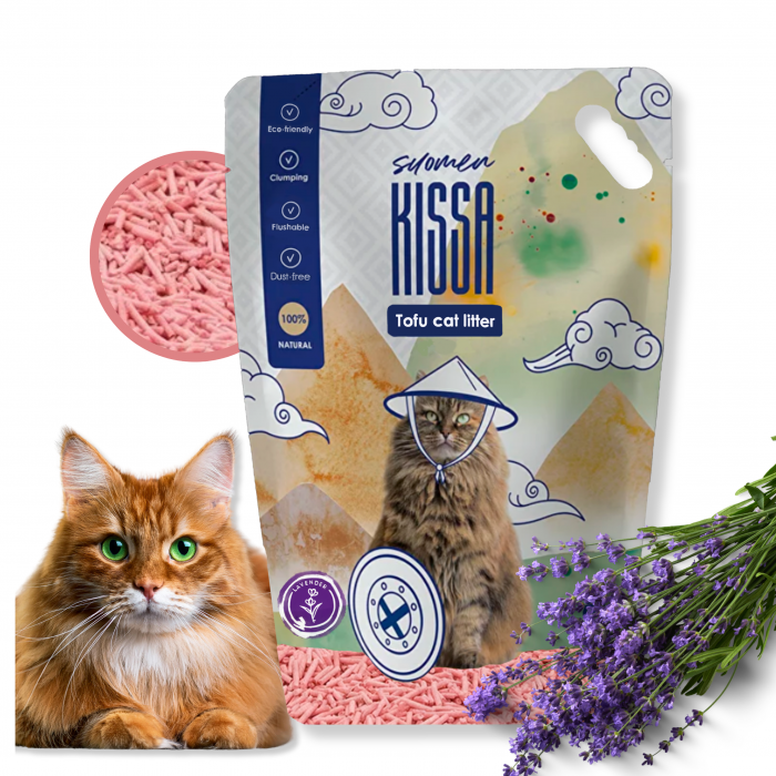 Asternut igienic Suomen Kissa pentru pisici, Tofu - Lavanda, 6L/2.5kg [2]