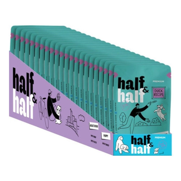 Half&Half Hrana umeda completa pentru caini - Rata in sos, 100g [2]