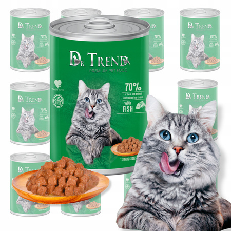 Hrana umeda completa Dr.Trend Premium pentru pisici adulte - cu peste in sos delicat, 400g [2]