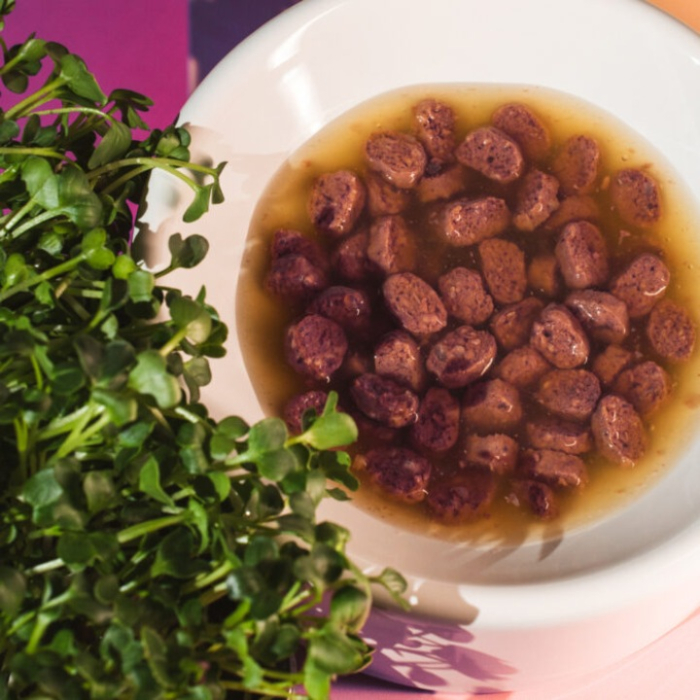 Hrana umeda completa Half&Half pentru pisici - Rata in sos, 100 g [2]