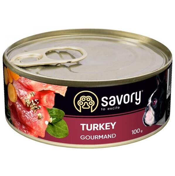 Hrana umeda completa Savory pentru câini adulți de toate rasele - cu carne de curcan, 100g  [1]