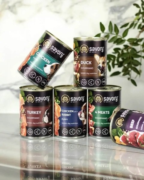 Hrana umeda completa Savory pentru câini adulți de toate rasele - cu carne de curcan, 100g  [2]