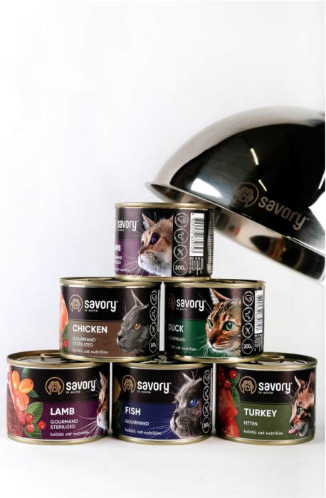 Hrană umedă completa Savory pentru pisici sterilizate - cu carne miel, 100g [4]
